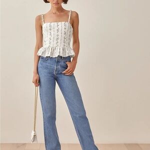 Reformation Barton Linen Top